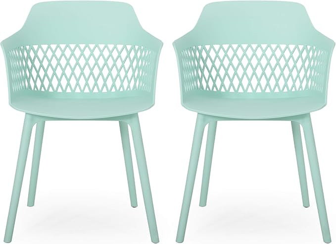 Christopher Knight Home 312179 Madeline Outdoor Dining Chair (Set of 2), Mint | Amazon (US)