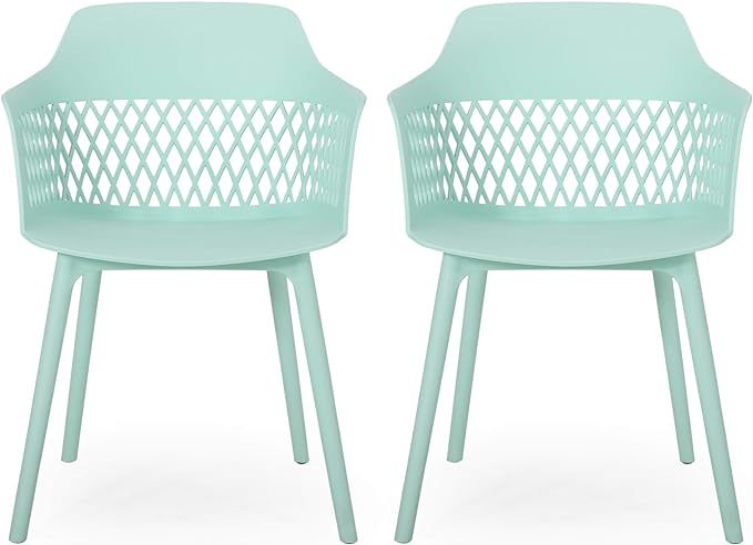 Christopher Knight Home 312179 Madeline Outdoor Dining Chair (Set of 2), Mint | Amazon (US)