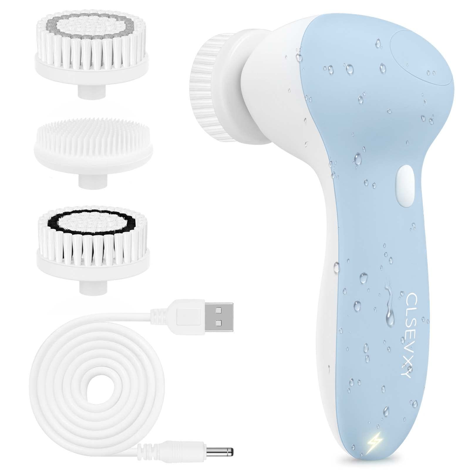 Rechargeable Facial Cleansing Spin Brush Set with 3 Exfoliating Brush Heads - Waterproof Face Scrubb | Amazon (US)