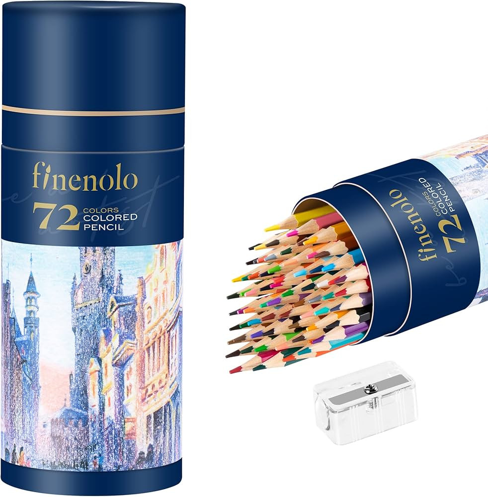 Amazon.com: finenolo 72 Colored Pencils for Adult Coloring Books, Soft Core, Art Drawing Pencils ... | Amazon (US)