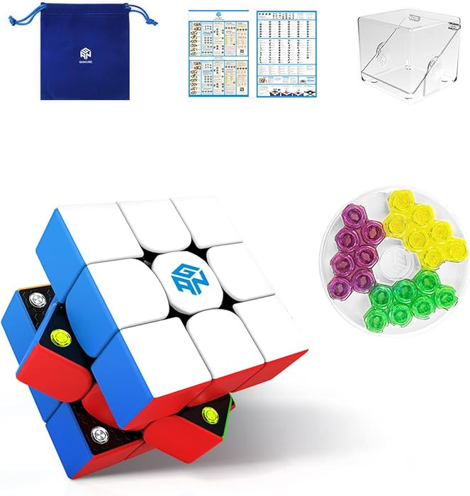 GAN 356 M, 3x3 Magnetic Speed Cube Stickerless 356M Magic Cube with Extra GES, Frosted Version | Amazon (US)