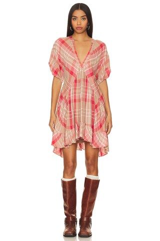 Agnes Plaid Mini in Ballet Combo | Red Plaid Dress | Plaid Holiday Dress | Revolve Clothing (Global)