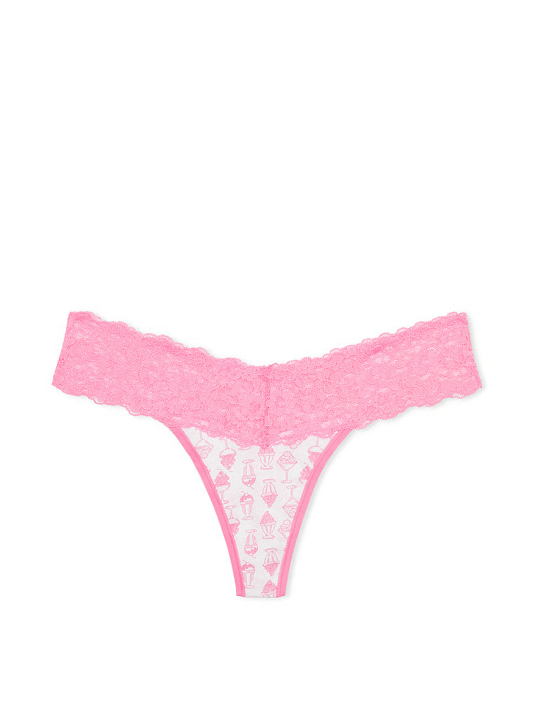 Lace-Waist Cotton Thong Panty | Victoria's Secret (US / CA )