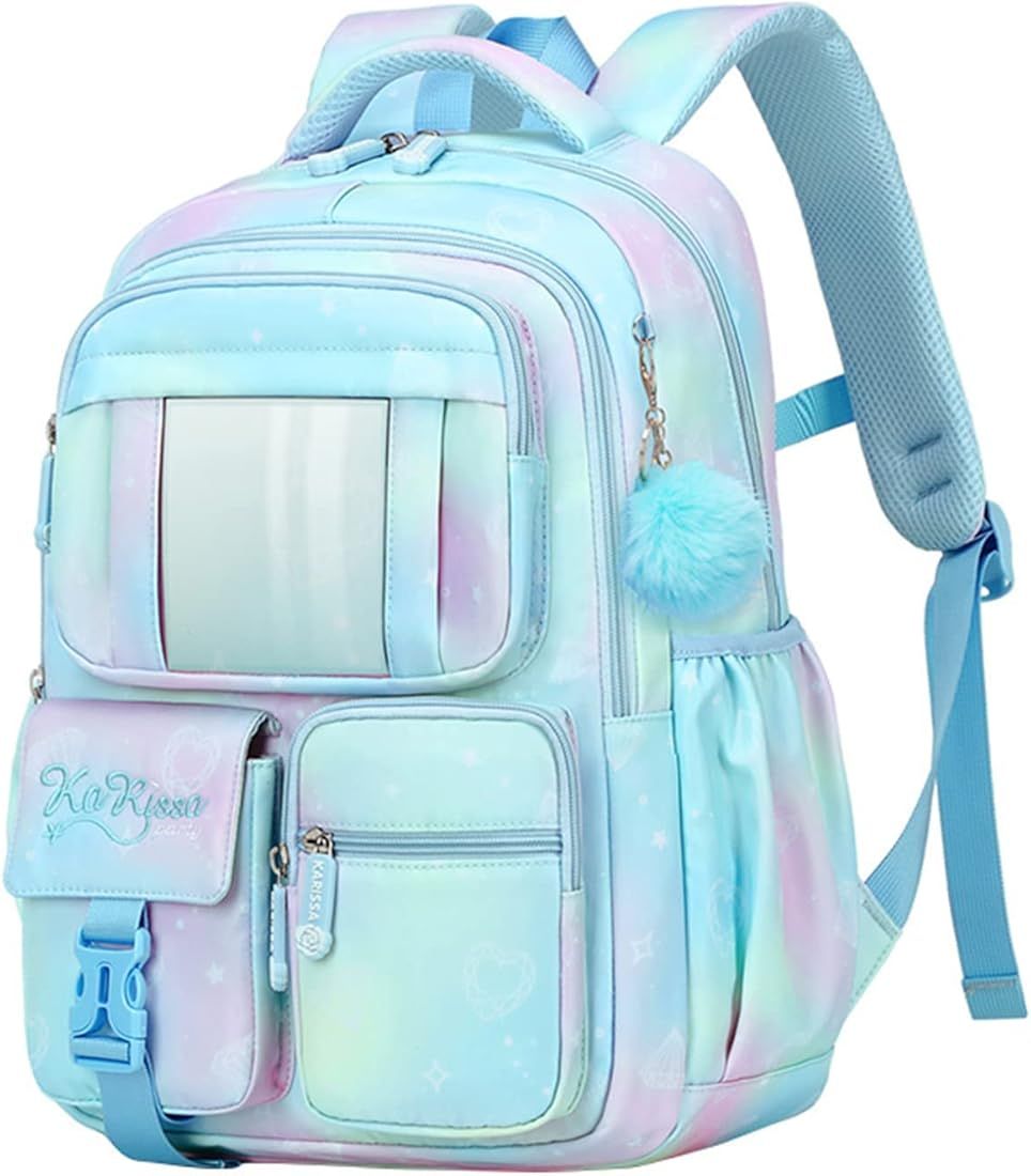 Piksun Girls backpack,Kids Backpack for Girl,Cute Elementary Bookbag Waterproof Large Capacity Sc... | Amazon (US)