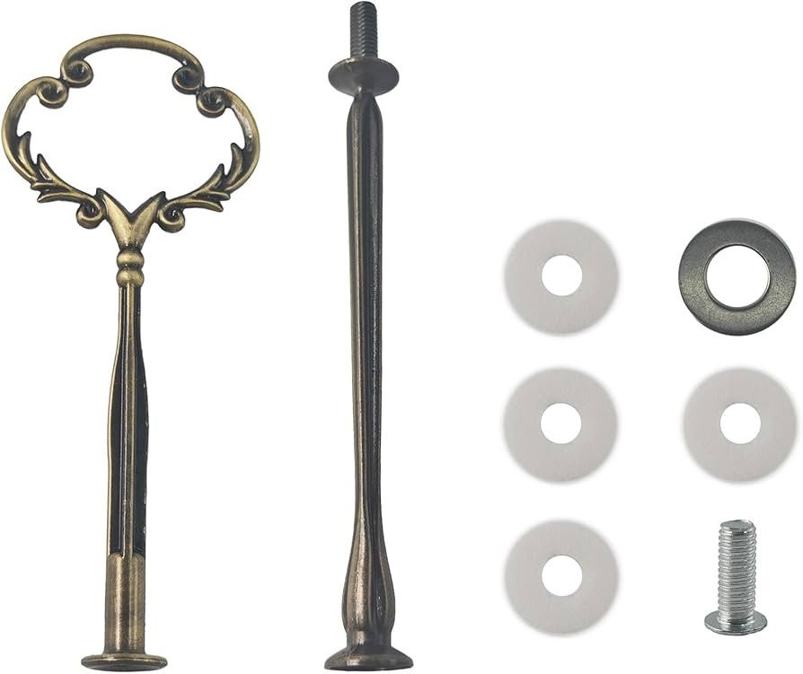 pson 2-Tier Cake Stand Hardware Kit, Flower Design Cupcake and Dessert Stands Tray Fittings for W... | Amazon (US)