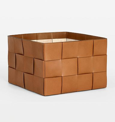 Woven Leather Basket Collection | Rejuvenation