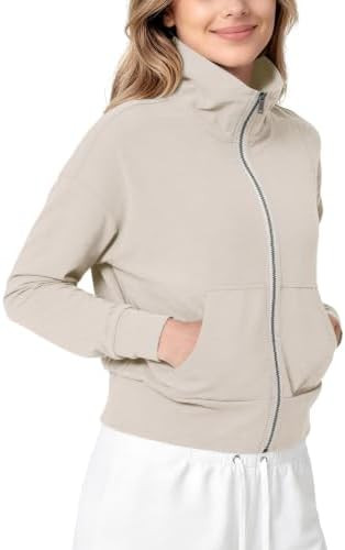 ODODOS Women's Stand Collar Full Zip Jacket - Ultra Soft odSTRATUM Tech Everyday Performance Oute... | Amazon (US)