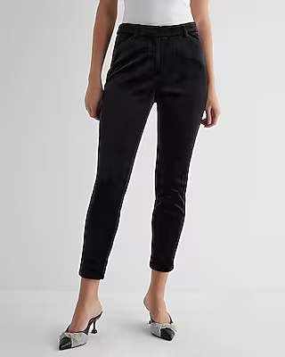 Editor High Waisted Velvet Skinny Pant | Express