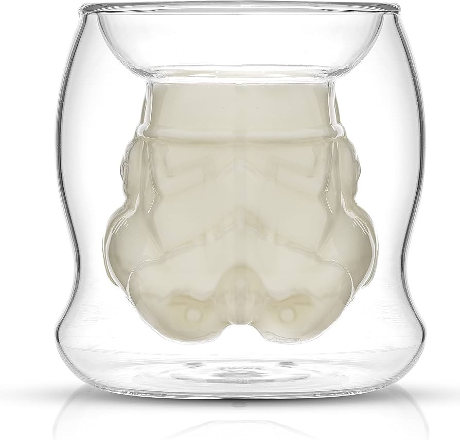 JoyJolt Star Wars Stormtrooper Borosilicate Glass Coffee Mug, 6.5 oz, Double Wall, Heat Resistant... | Amazon (US)
