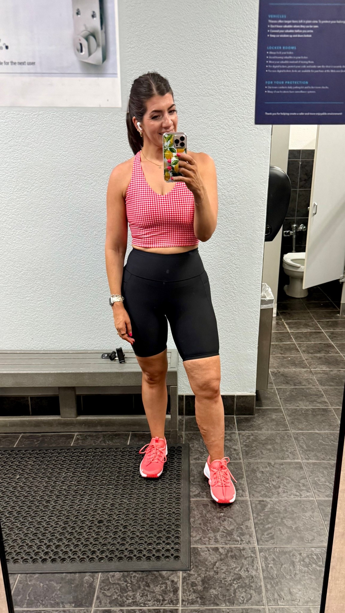 Midsize gym outfit 
Medium bra top, medium tall bike shorts 

#LTKActive #LTKOver40 #LTKMidsize
