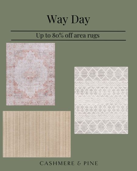 Way Day!! Up to 80% off area rugs! Shop now!!

#LTKstyletip #LTKsalealert #LTKhome