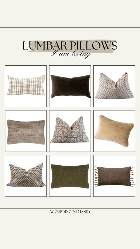 Lumbar Pillows I am loving! 

lumbar pillow, pillow cover, brown pillow cover, floral pillow cover, magnolia home, Etsy finds, amber interiors, lulu and Georgia, warm tones, boucle pillow

#LTKhome