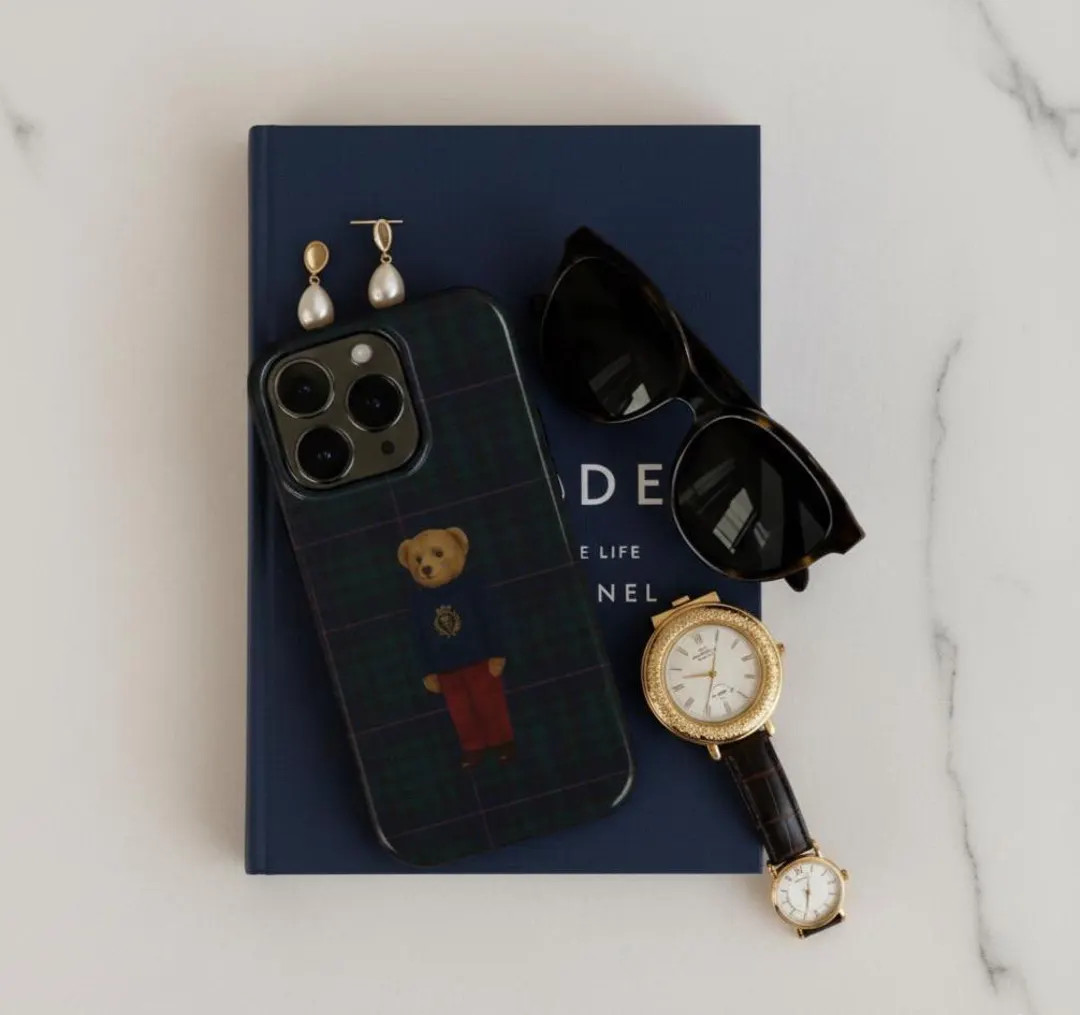 Tartan Teddy Bear iPhone Case, Heritage Christmas Phone Cover - Etsy | Etsy (US)