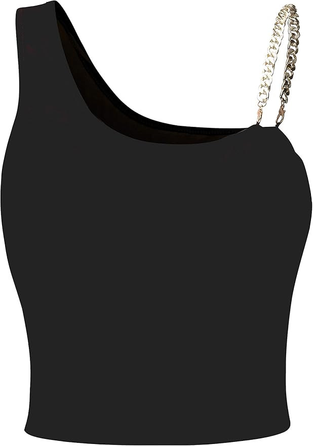 Womens Sleeveless One Shoulder Crop Top Animal Print Summer Sexy Tank | Amazon (US)