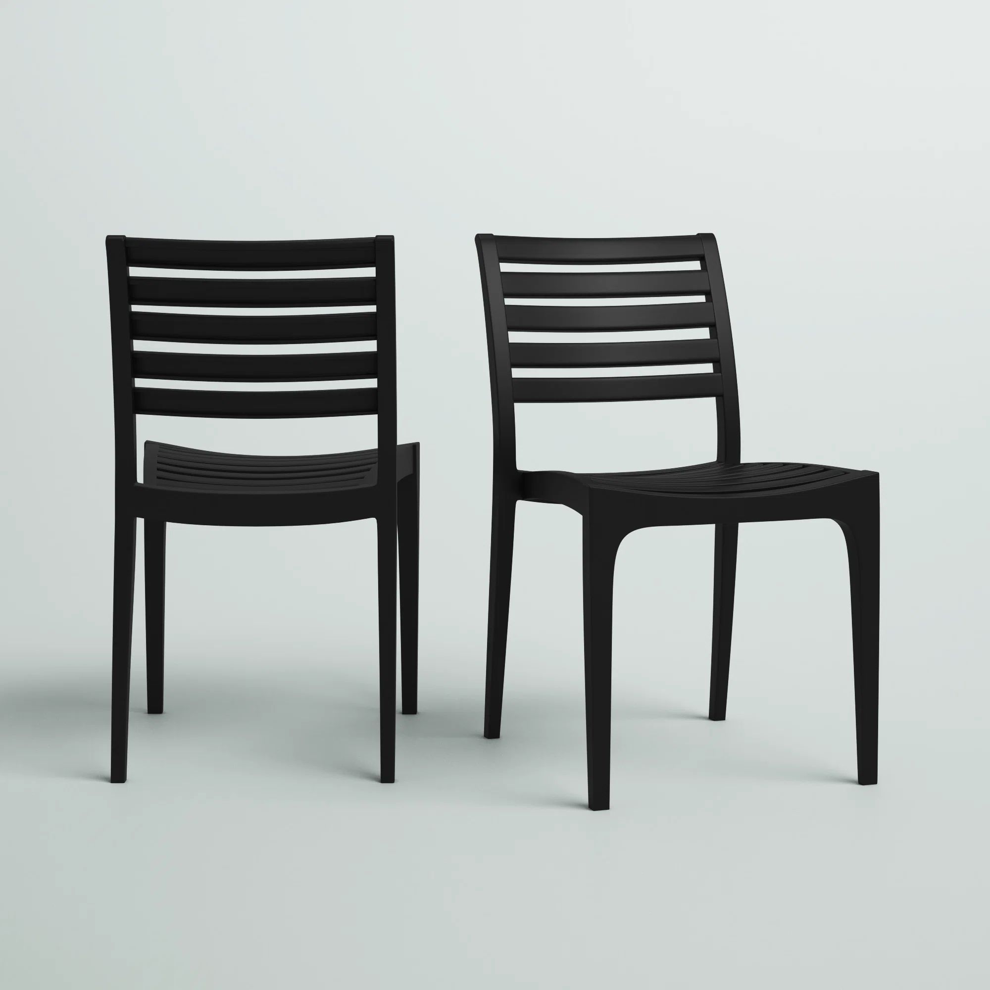Ayvah Outdoor Stacking Dining Side Chair (Set of 2) | Wayfair North America