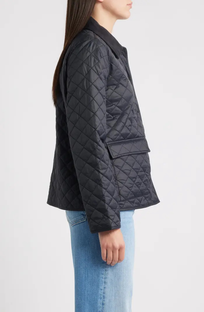 Eileen Fisher Corduroy Collar Quilted Jacket | Nordstrom | Nordstrom