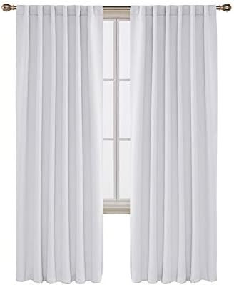 Deconovo Solid Back Tab Curtains Blackout Curtains Thermal Insulated Drapes and Curtains Room Dar... | Amazon (US)