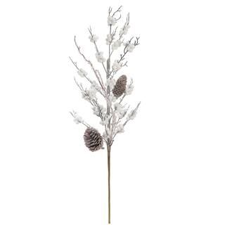 Silver Branch with White Berries & Pinecones by Ashland® | Michaels Stores