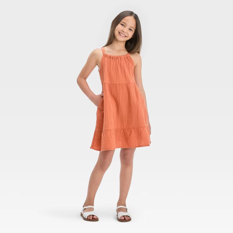 Girls' Gauze Tank Dress - Cat & Jack™ | Target