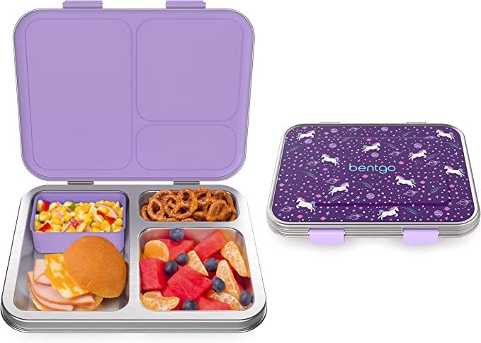 Bentgo® Kids Stainless Steel Prints Leak-Resistant Lunch Box - New Improved 2022 Bento-Style wit... | Amazon (US)
