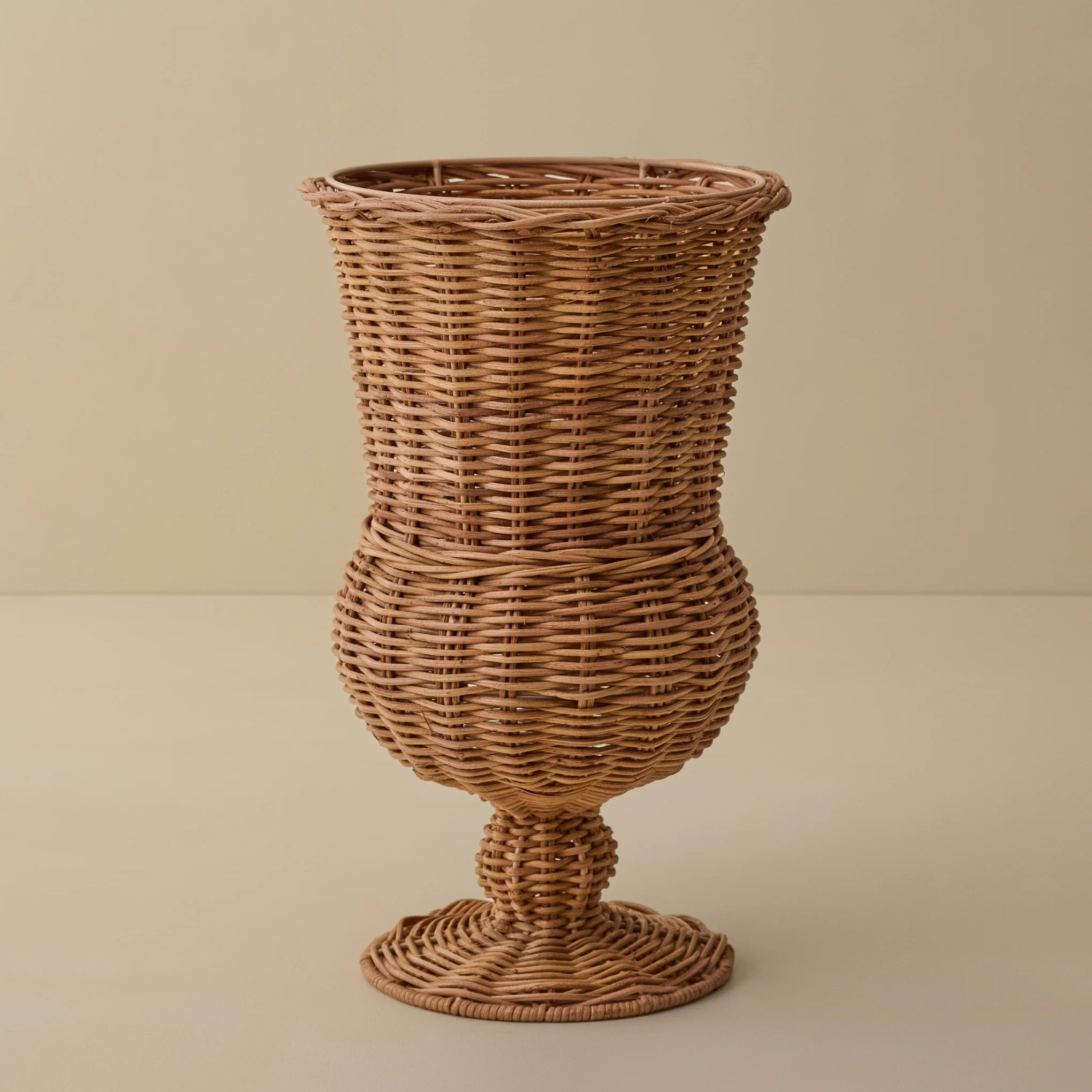 Woven Rattan Footed Vessel | Magnolia
