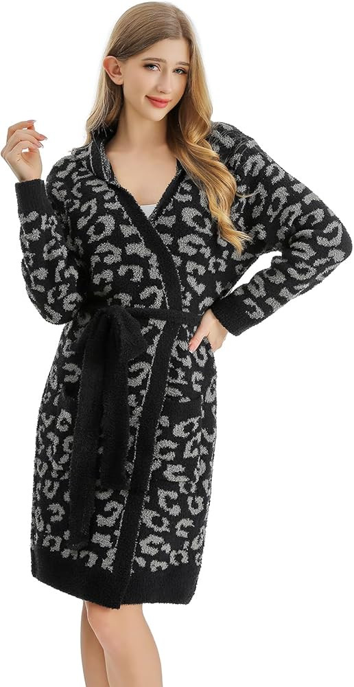 bearberry Cozy Robe Lightweight Soft Plush Bathrobe with Pockets for Women | Amazon (US)