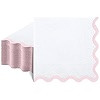 NatNarr 80 Pcs Sage Green and White Napkins, 3 Ply Scalloped Cocktail Napkins Disposable Dessert ... | Amazon (US)
