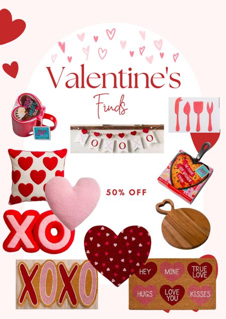 Valentine’s day decor, heart shaped doormat, heart shaped pillow, heart shaped skillet

#LTKfindsunder50 #LTKsalealert #LTKfindsunder100
