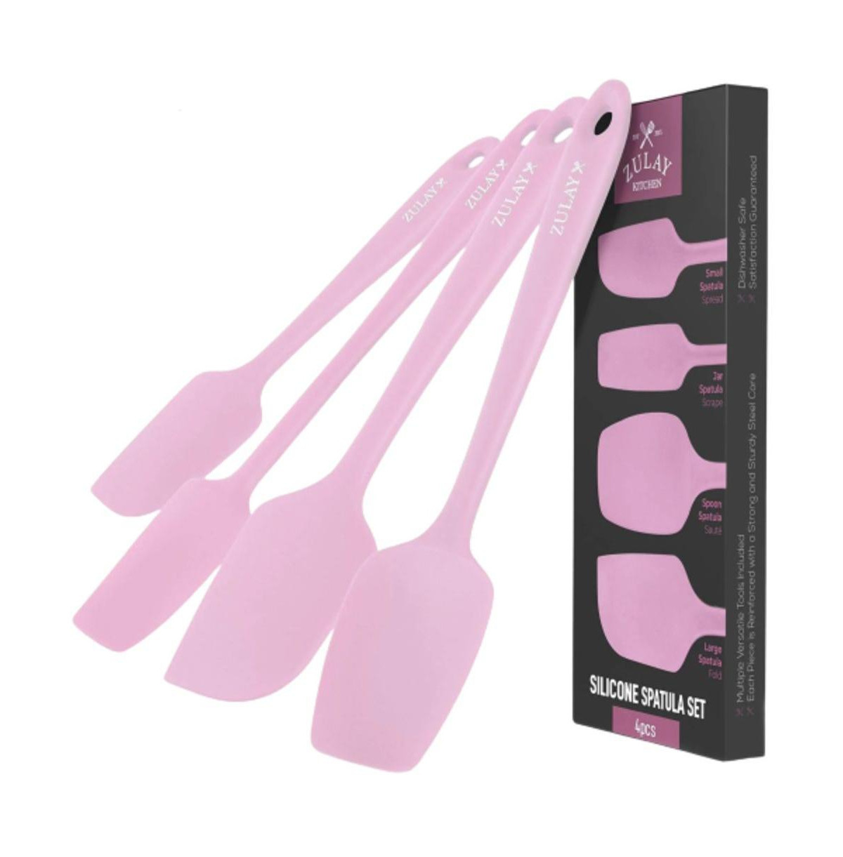 4pcs Silicone Spatula Set - Heat Resistant Silicone Tools for Cooking, Baking & Mixing - Pink | Macy's