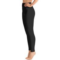 Black Yoga Leggings Capri Pants, Sport Stretch Leggings, Fitness Workout Pants Joggers Active, Solid | Etsy (US)