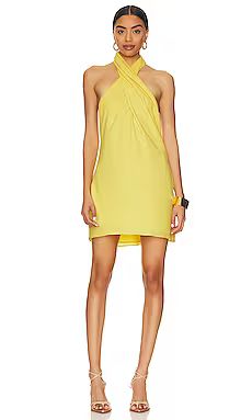 Show Me Your Mumu Jasmine Halter Mini Dress in Bright Yellow from Revolve.com | Revolve Clothing (Global)