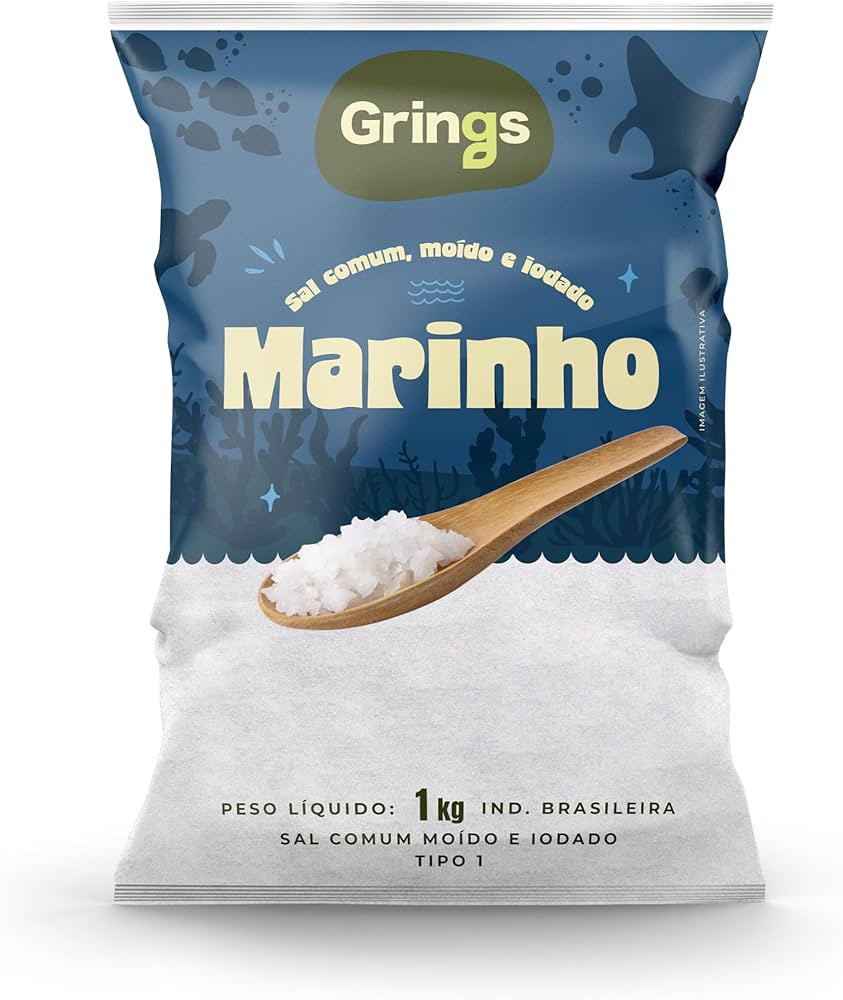 Grings Sal Marinho Comum Moido Iodado 1Kg | Amazon (BR)
