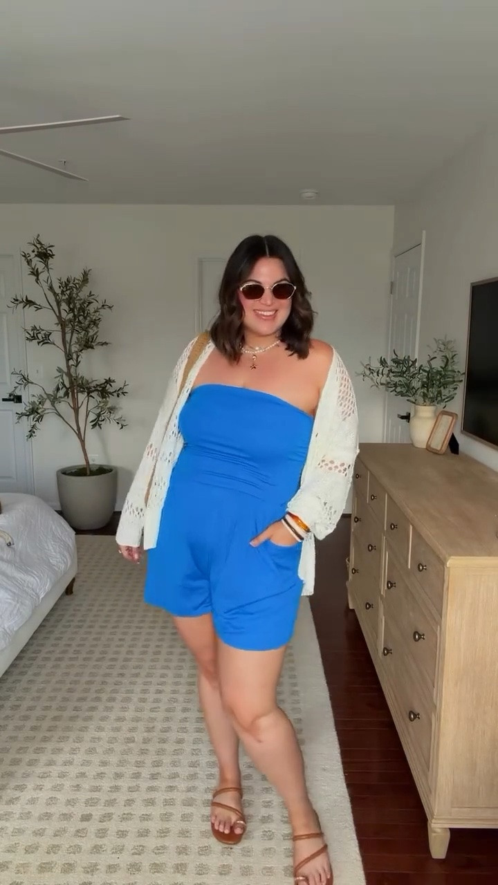Midsize summer outfit! 
Romper, cardigan, & bra : size xl

#LTKootd #LTKSeasonal #LTKMidsize