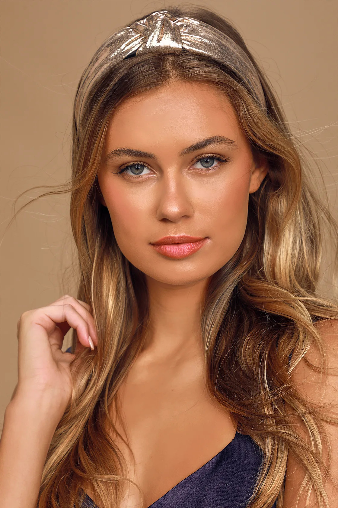 Knot That Simple Gold Metallic Knotted Headband | Lulus