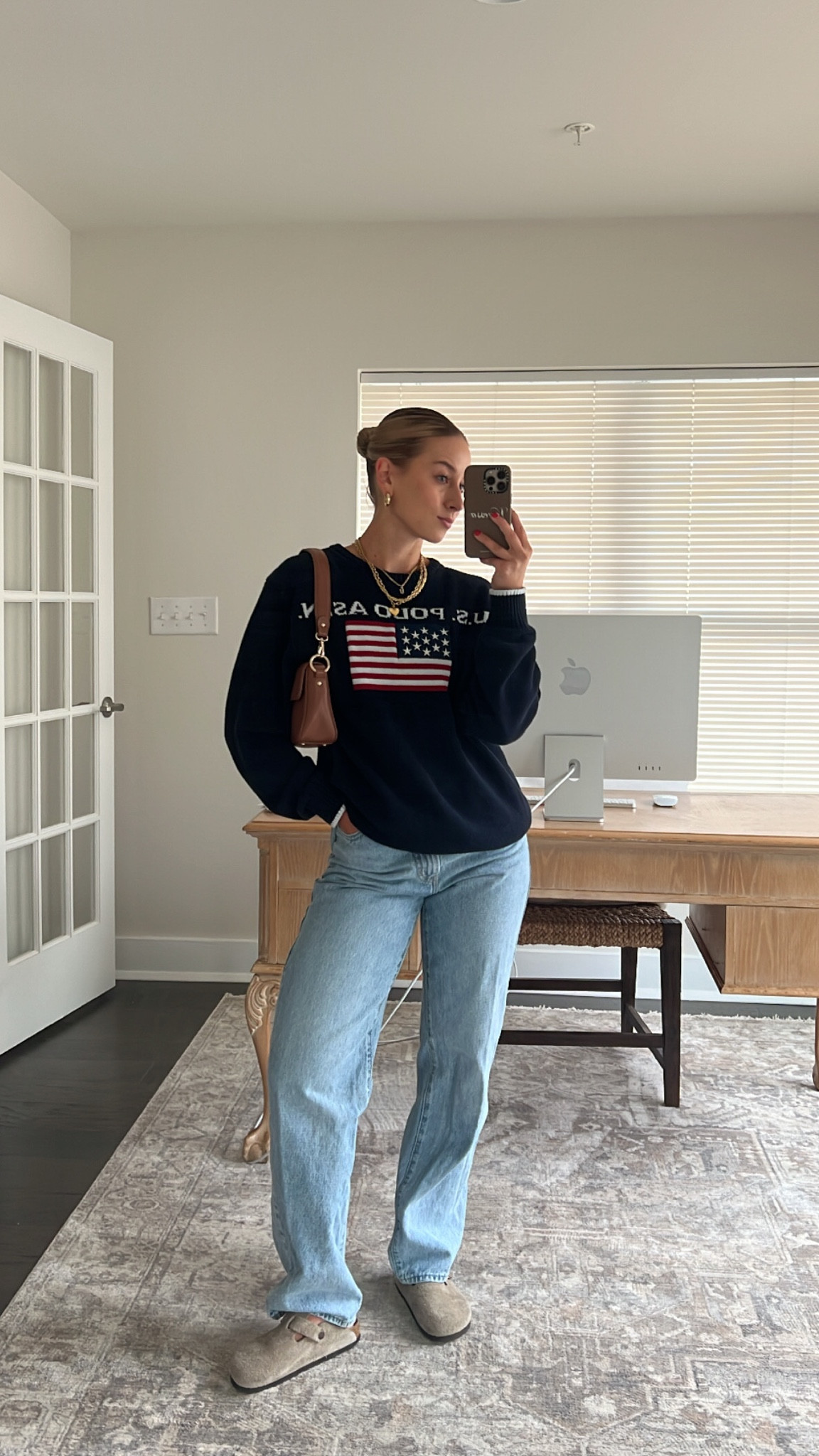 Casual & comfy outfit inspo 

90s baggy jeans, Levi baggy jeans, levis 94 baggy jeans, birkenstock Boston clogs, Birkenstock Boston clog outfits, American flag sweater, casual fall outfits, casual fall style inspo, fall outfit ideas, fall style 2023, fall outfits 2023 