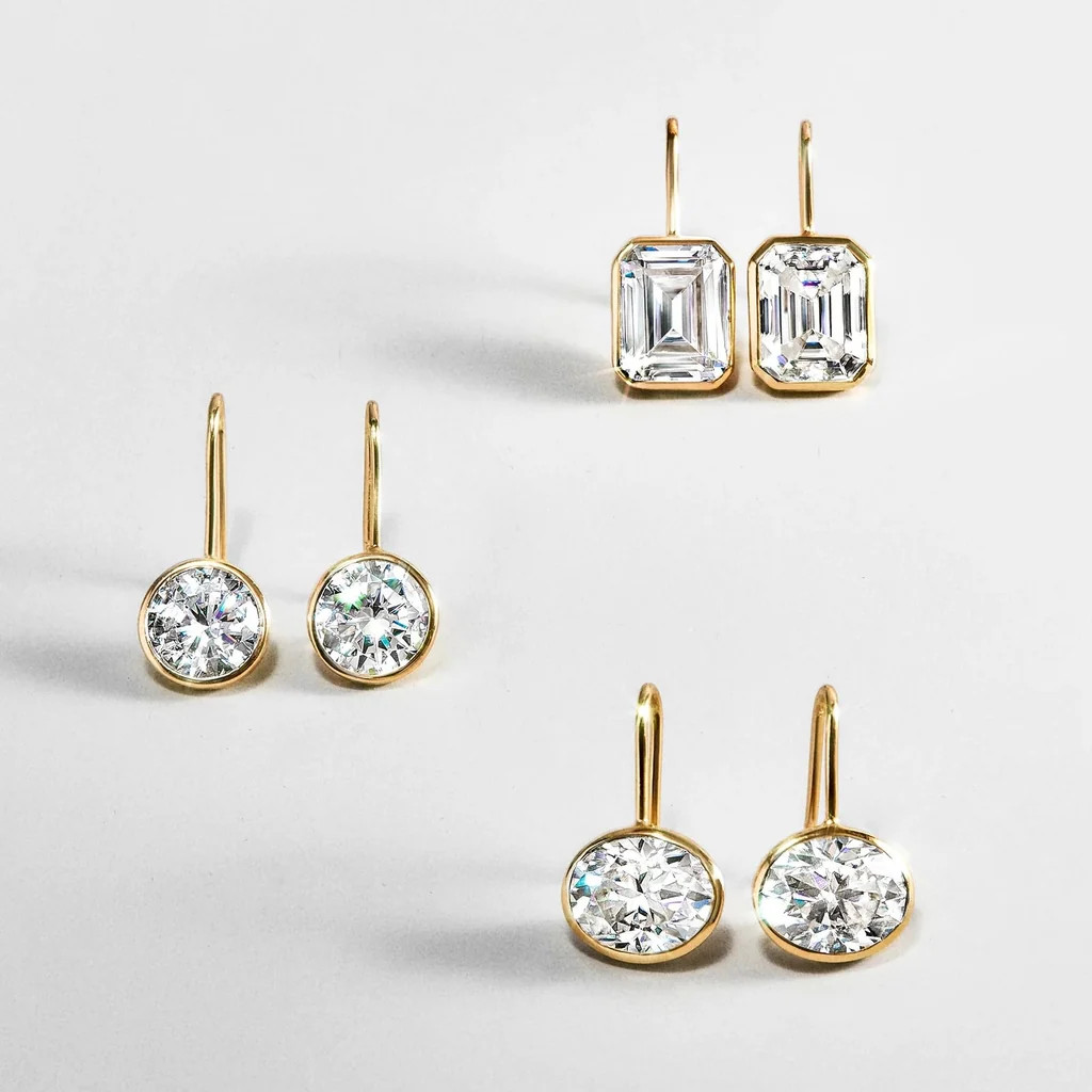 Fallon 14K Gold Bezel Earrings - Gold | BaubleBar