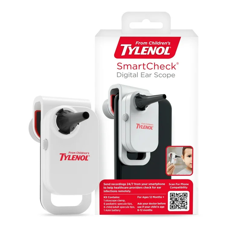 SmartCheck 2.0 From Children's Tylenol Digital Ear Scope Otoscope Kit - Walmart.com | Walmart (US)