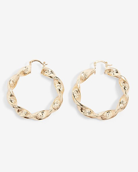 Twisted Hoop Earrings | Express