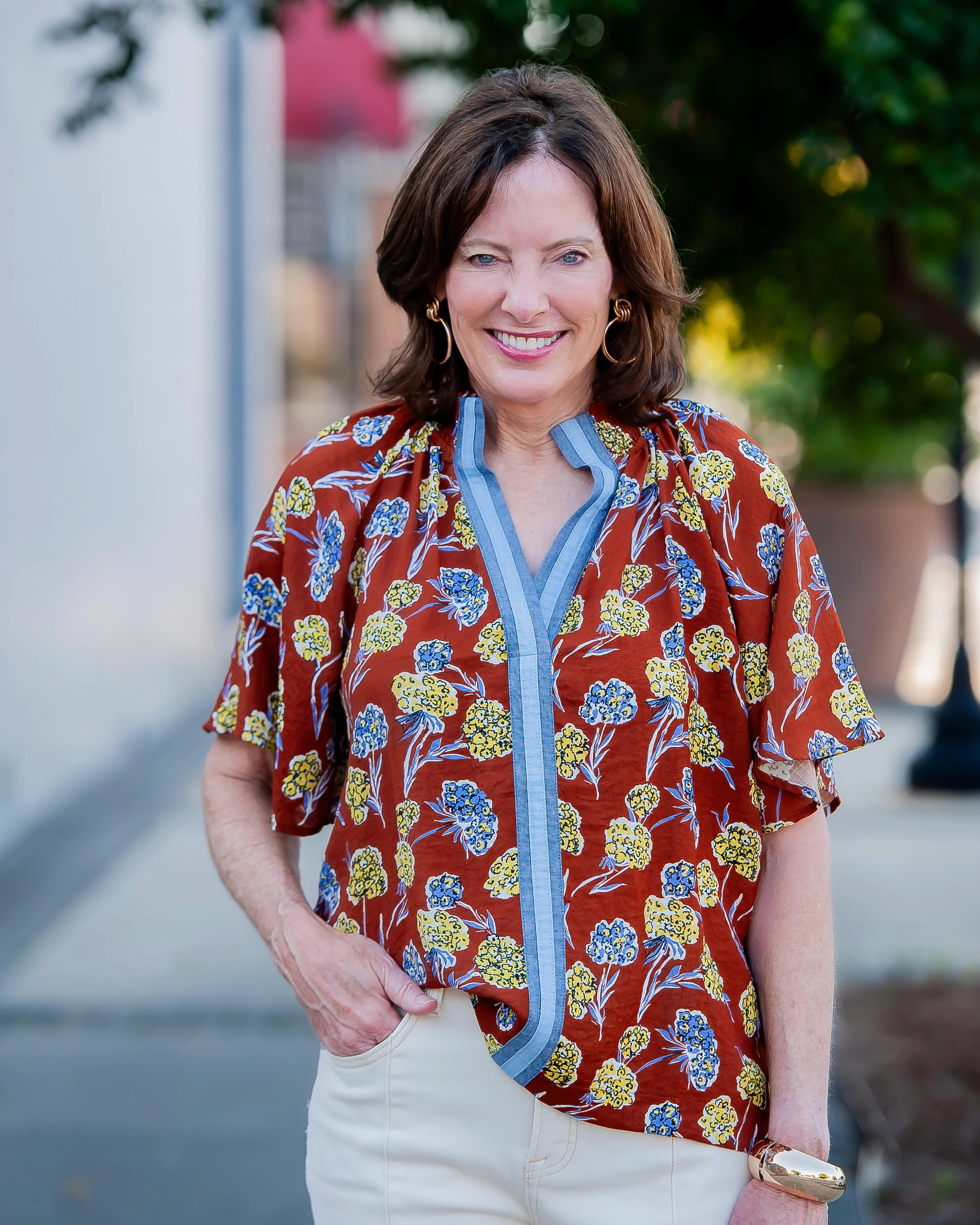 Folsom Flower Print Top | Caroline Hill