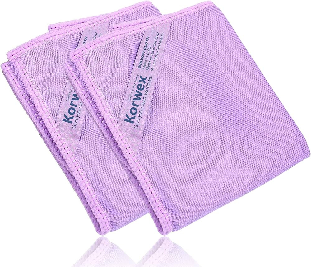 Window Cleaning Cloth, Glass Cleaning Cloth, Streaks Schatches Free. (Purple 2 Pack) | Amazon (US)