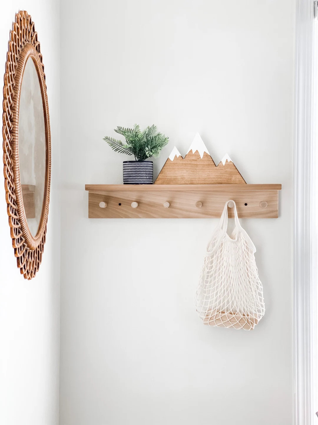 Wooden Mountain Range, Mountain Nursery Decor, Woodland Nursery Decor, Mountain Decor, - Etsy | Etsy (US)