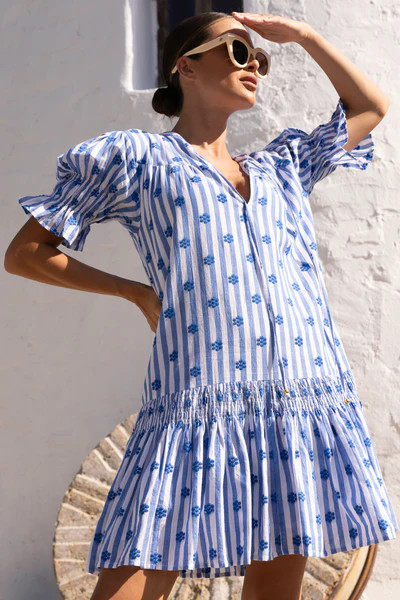 Smocked Drop Mini- Capri Blue | Oliphant Design