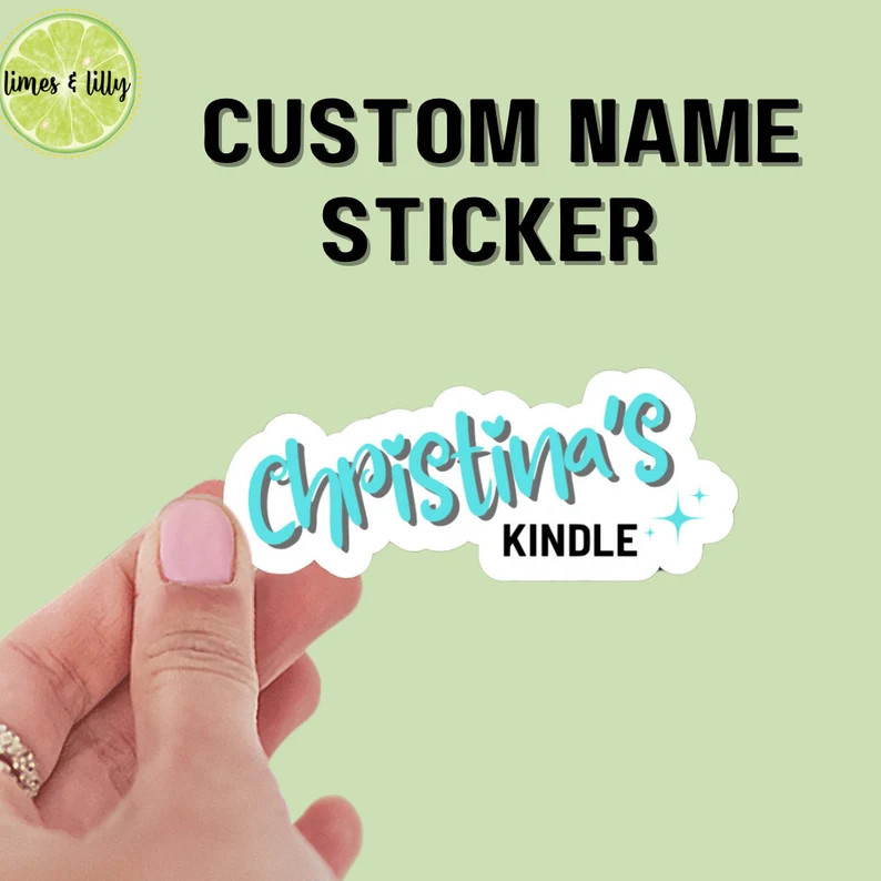 CUSTOM Kindle Name Stickers, Personalized Bookish Sticker, Name Sticker, Booktok, Personalized Na... | Etsy (US)