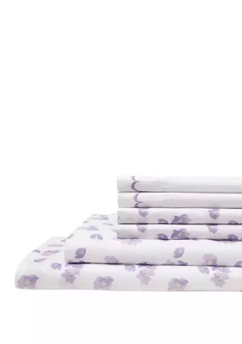 Spring Meadow Embroidered Sheet Set with Bonus Pillowcases | Belk