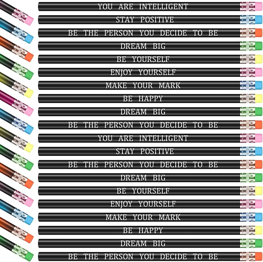 100 Pcs Inspirational Pencils Color Changing Mood Pencils Personalized Pencils with Words Motivat... | Amazon (US)