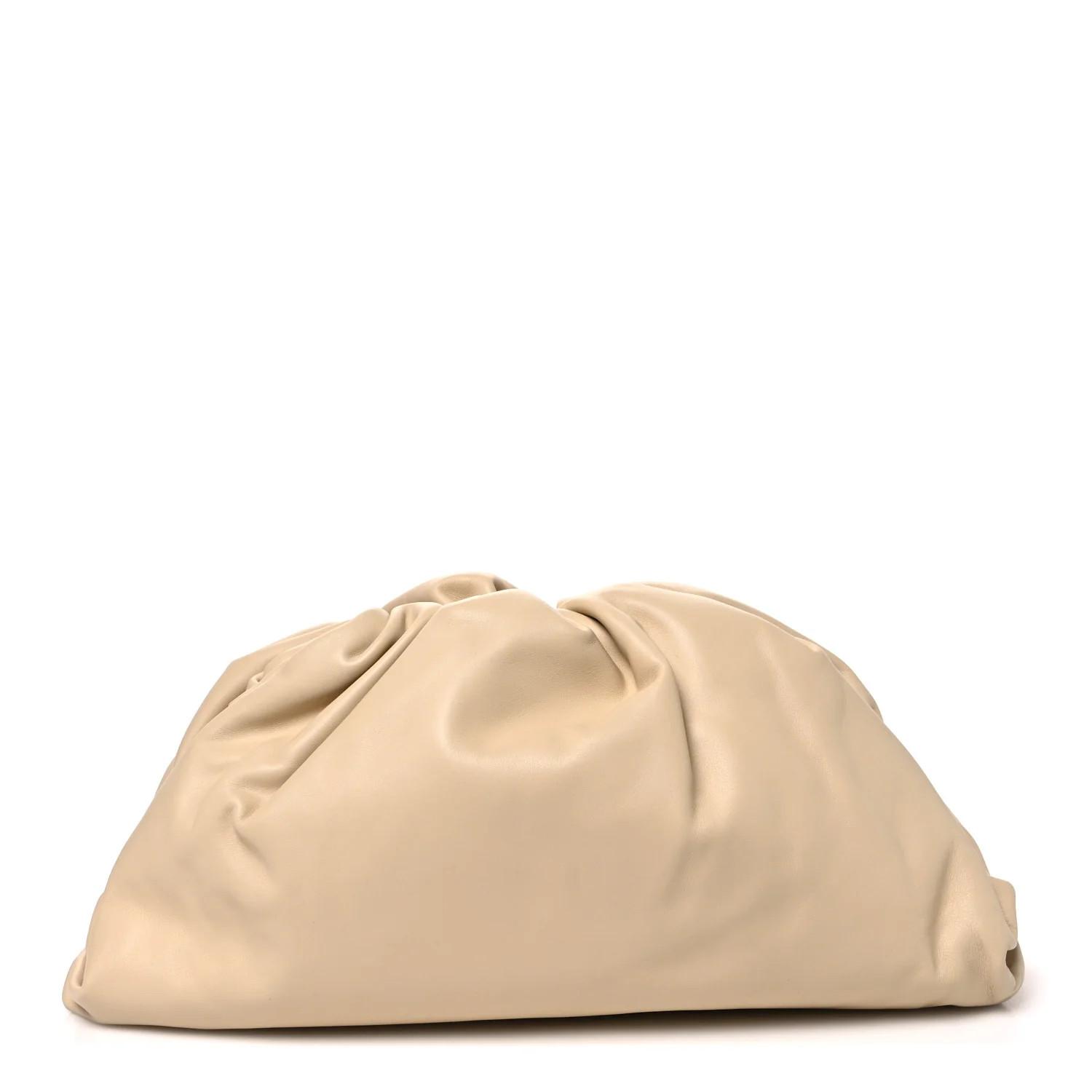 Bottega Veneta Smooth Butter Calf The Pouch Oversized Clutch Tapioca 1951502 | FASHIONPHILE (US)