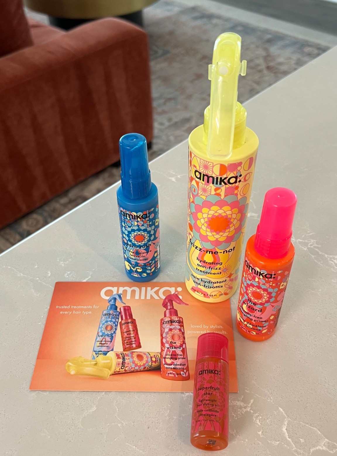 amika | no matter your hair type or needs, they’ve got you 

superfruit star lightweight hair oil the hair oil for people who hate hair oils strengthens, smooths + protects hair up to 450°F*
*clinically proven
the wizard detangling primer silky, shiny, smooth hair for days
primes, defangles + protects hair up to 450°F*

hydro rush leave-in conditioner boosts moisture for 3 days*
detangles + reduces frizz with no greasy feel
*clinically proven
frizz-me-not anti-frizz treatment smooths frizz for days
humidity proofs + protects hair up to 450°p*

#LTKselfcare #LTKBeauty #LTKHome