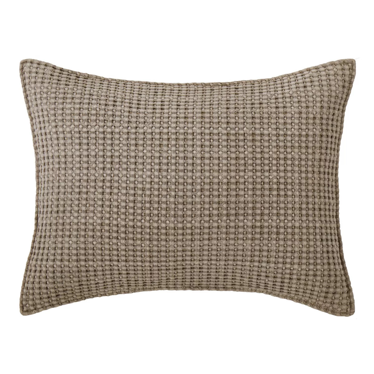 Mills Waffle Cocoa Standard Sham - Levtex Home | Target