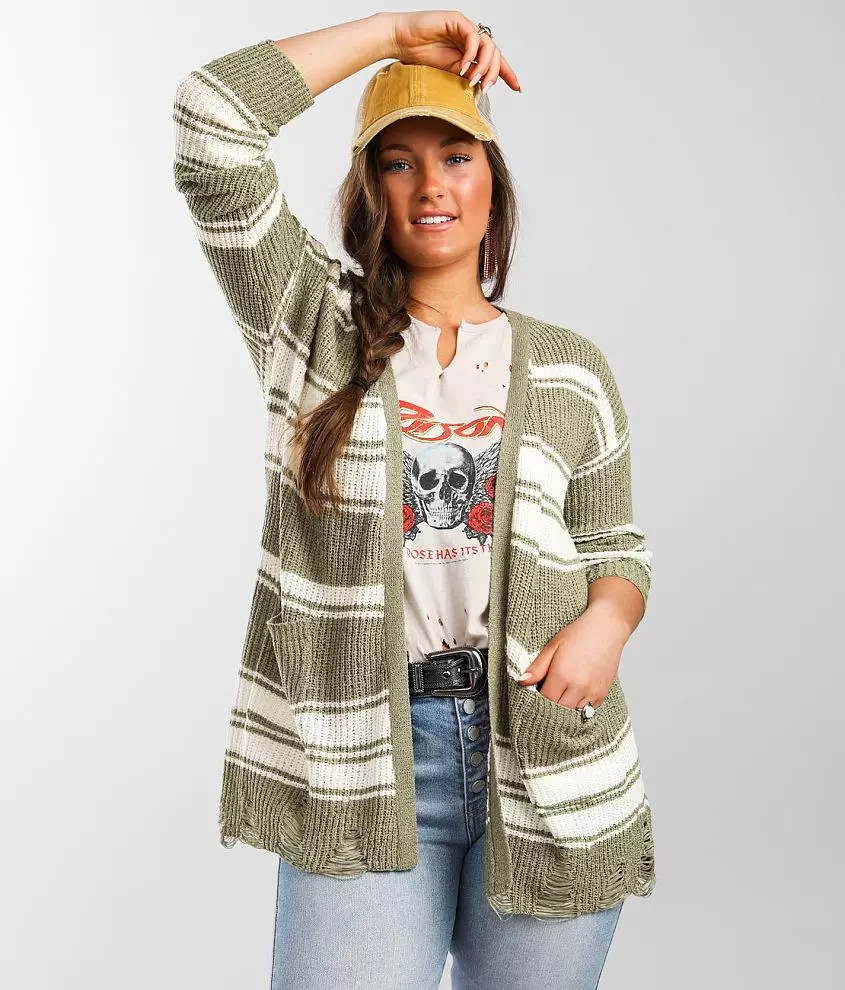 Destructed Cardigan Sweater | Buckle