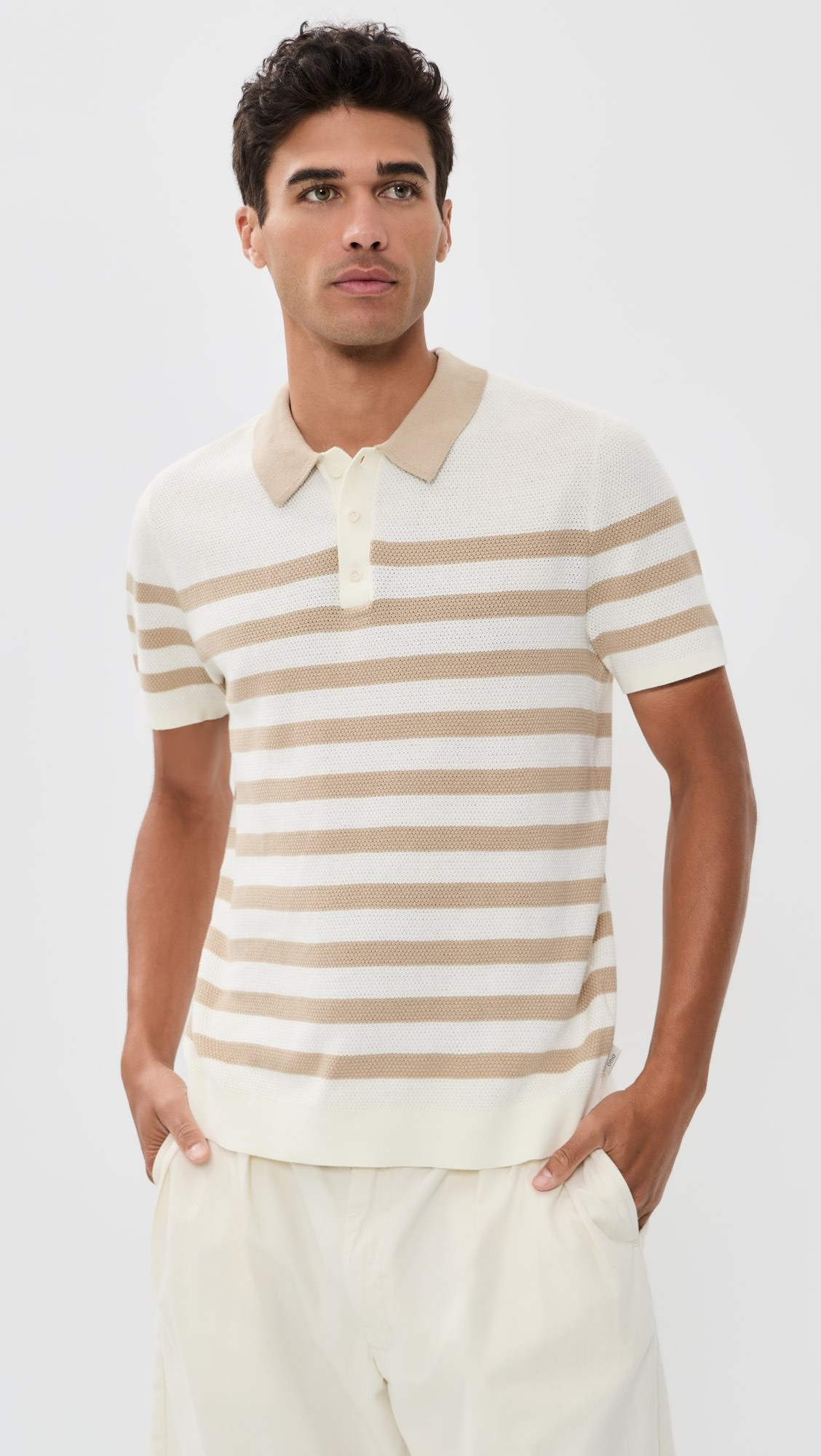 Cotton Textured Knit Polo | Shopbop